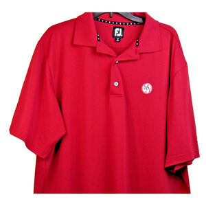 FootJoy Golf Polo Shirt Size 2XL Red Logo FJ Logo MN Member Guest